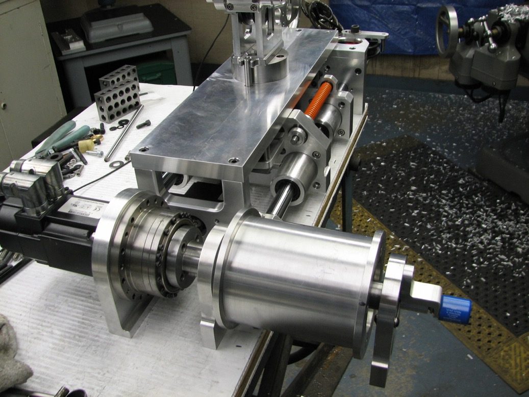 The first ZeroG prototype assembled on a workbench in 2007