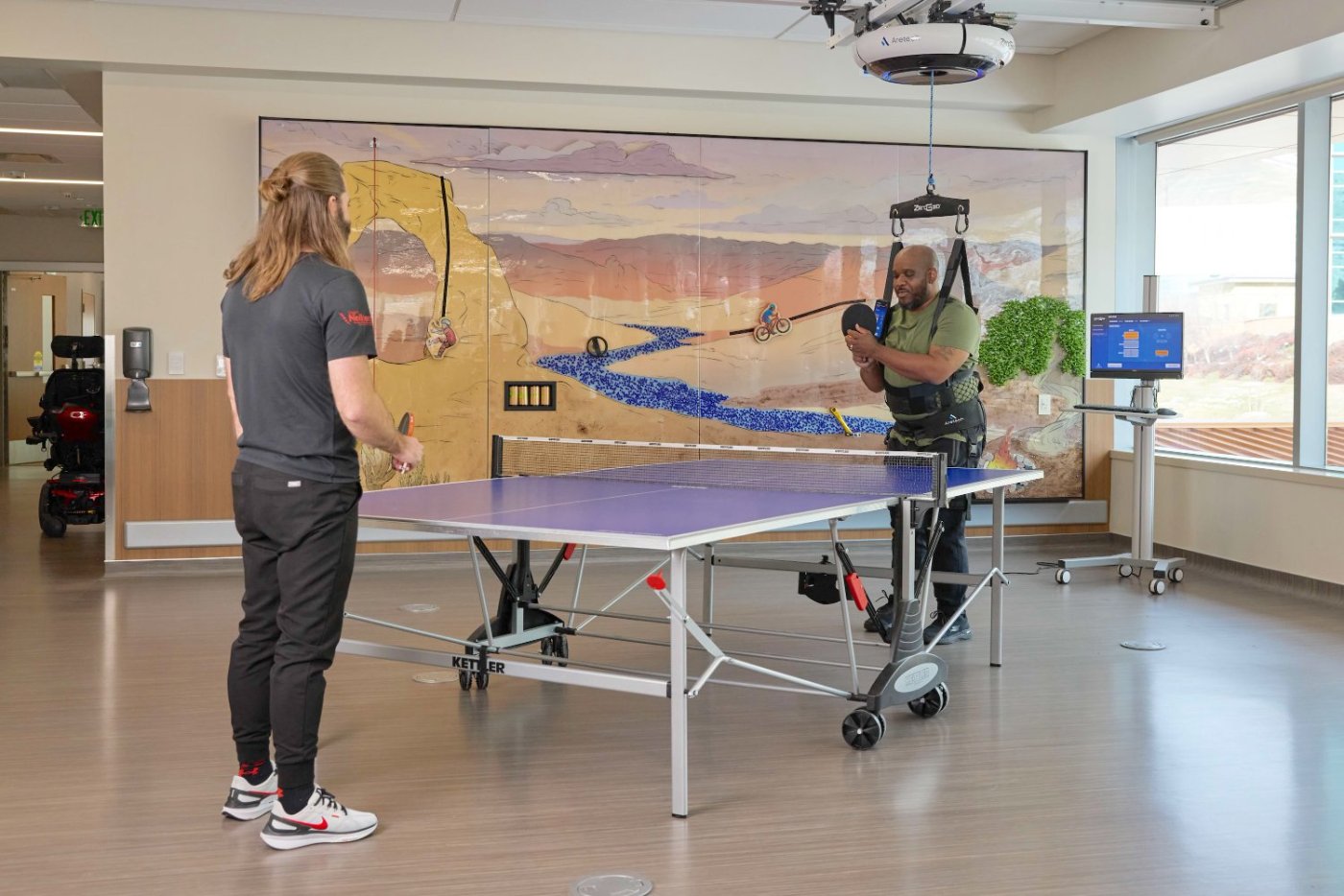 ZeroG 3D table tennis session